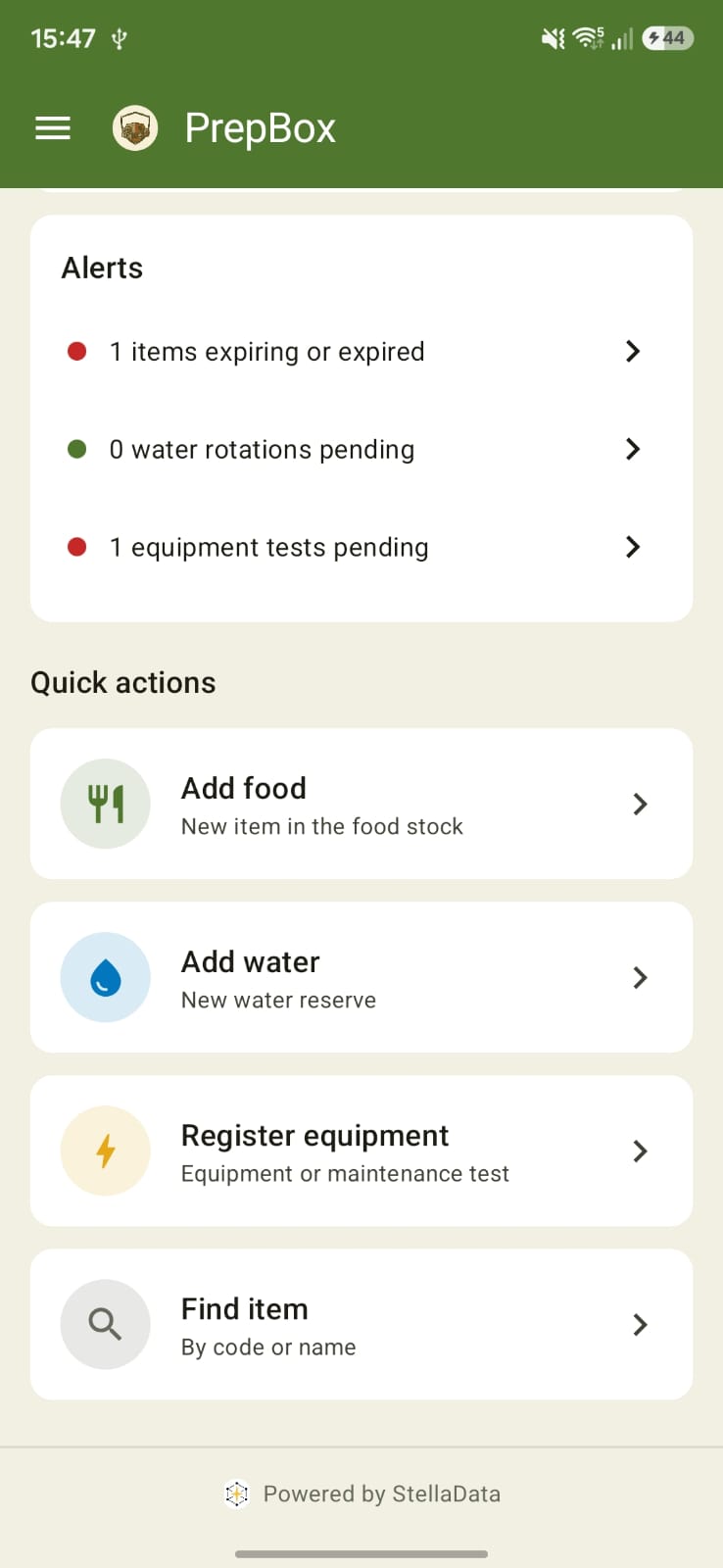 Consolidated Alerts and Quick Actions